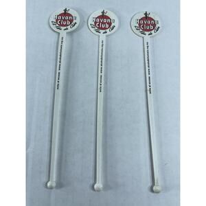 Vintage Havana Club Del Ron de Cuba Swizzle Sticks Lot of 3